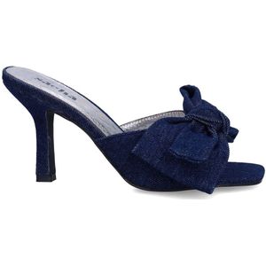 Sacha - Denim Muiltjes - Blauw - Synthetisch - Grote Strik