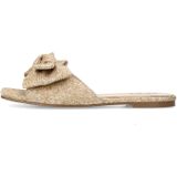 Sacha - Bast Sandalen - Beige - Dames - Met Strik