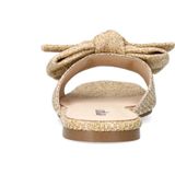 Sacha - Bast Sandalen - Beige - Dames - Met Strik