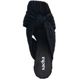 Sacha - Zwarte Mules - Synthetisch - Knoopdetail - Vierkante Neus