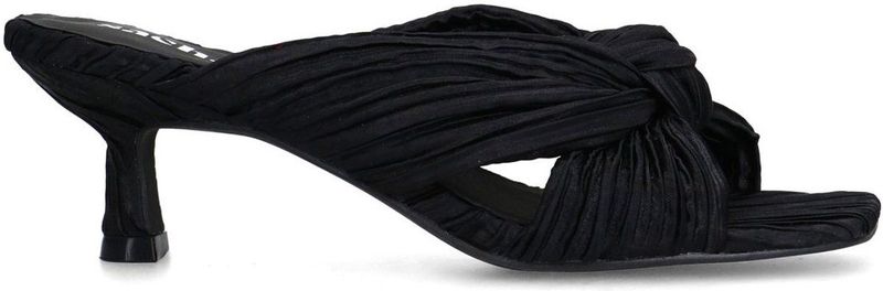 Sacha - Zwarte Mules - Synthetisch - Knoopdetail - Vierkante Neus