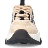 Sacha - Chunky Sneakers - Beige - Textiel en Imitatieleer