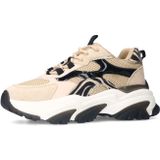 Sacha - Chunky Sneakers - Beige - Textiel en Imitatieleer