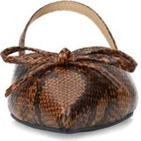 Sacha - Dames - Bruine Snake Slingbacks - Leer - Strikje