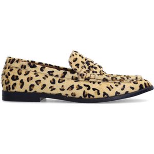 Sacha - Dames - Leopard leren loafers - Maat 39
