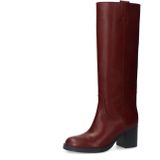 Sacha - Hoge Laarzen - Bordeaux - Leren - Met Hak