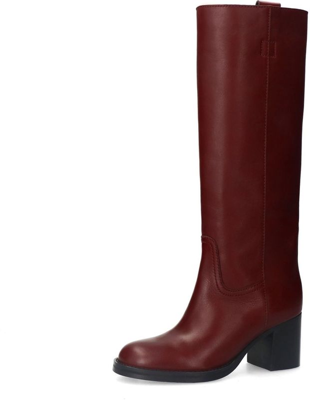 Sacha - Hoge Laarzen - Bordeaux - Leren - Met Hak