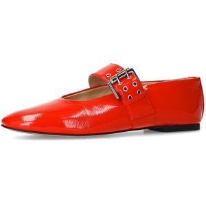Sacha - Ballerina's - Rood - Lakleer - Verstelbare Gesp