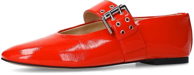 Sacha - Ballerina's - Rood - Lakleer - Verstelbare Gesp
