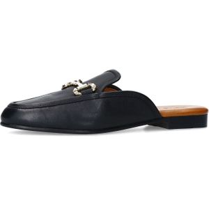 Sacha - Instaploafers - Zwart - Leer - Gouden Ketting