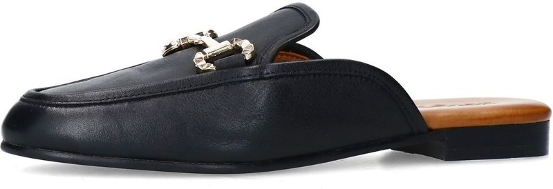 Sacha - Instaploafers - Zwart - Leer - Gouden Ketting