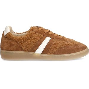 Sacha - Dames - Bruine suède teddy sneakers - Maat 36