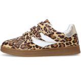Sacha - Sneakers - Bruin - Synthetisch - Klittenbandsluiting - Luipaardprint