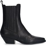 Sacha - Cowboy Enkellaarsjes - Zwart - Leer