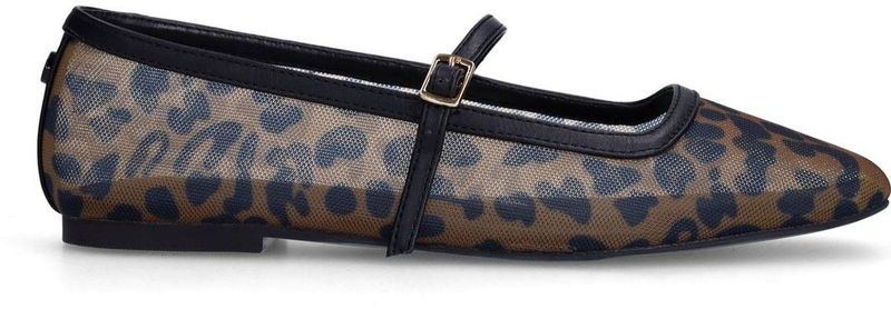 Sacha - Ballerina's - Zwart - Textiel - Gespsluiting