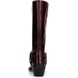 Sacha - Biker Boots - Rood - Leer - Glanzend Bordeauxrood
