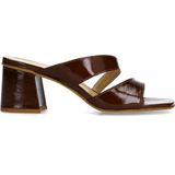Sacha - Muiltjes - Bruin - Leder - Blokhak - Twee Bandjes