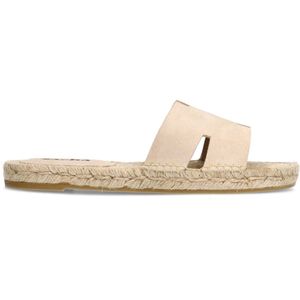 Slippers - Beige - Suède - Leer - Zoolhoogte 1 cm