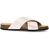 Sacha - Schoenen - Geel - Leer - Gouden Sandalen met Gekruiste Bandjes