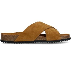 Sacha - Velours Sandalen - Bruin - Suède - Gekruiste Bandjes