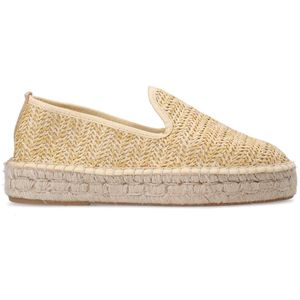 Sacha - Raffia Espadrilles - Beige - Raffia - Leer