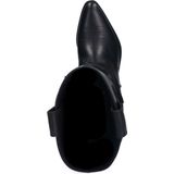 Sacha - Dames - Zwarte Leren Cowboylaarzen - Sierstiksels - Blokhak 4 cm