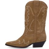 Sacha - Cowboylaarzen - Taupe - Suède - Blokhak 5 cm