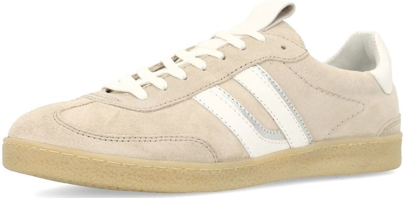SACHA - Sneakers Laag - Beige/Wit - Glad Leer - Profielzolen