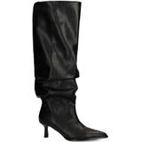 Sacha - Hoge Laarzen - Zwart - Met Brede Schacht - 6 cm Naaldhak