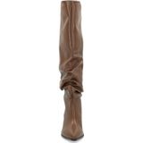 Sacha - Hoge Laarzen - Bruin - Met Brede Schacht - 6 cm Naaldhak