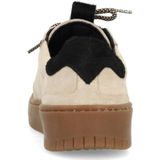 Sacha - Sneakers - Ecru/Zwart - Suède - Plateauzool