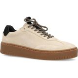 Sacha - Sneakers - Ecru/Zwart - Suède - Plateauzool