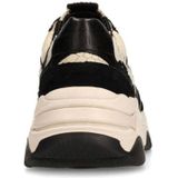 Sacha - Sneakers - Zwart - Leren Cow Print - Plateau Zool 4 cm