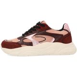 SACHA - Sneakers Laag - Beige - Pink - Rood - Color-Blocking