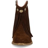 Sacha - Western Enkellaarsjes - Donkerbruin - Suède - Franjes