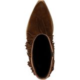 Sacha - Western Enkellaarsjes - Donkerbruin - Suède - Franjes