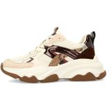 SACHA - Sneakers Laag - Beige/Bruin - Color-Blocking