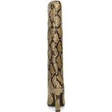 Sacha - Snake Hoge Laarzen - Beige - Met Hak