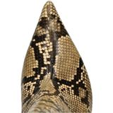 Sacha - Snake Hoge Laarzen - Beige - Met Hak