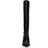 Sacha - Hoge Croco Laarzen - Zwart - Dames