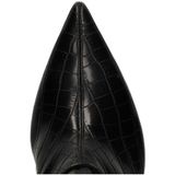 Sacha - Hoge Croco Laarzen - Zwart - Dames