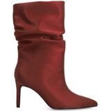 Sacha - Enkellaarsjes - Rood - Satin-look - 8 cm Naaldhak