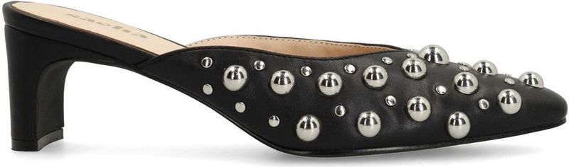 Sacha - Muiltjes - Zwart - Met Studs