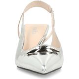 Sacha - Slingback Pumps - Zilveren Metallic - Lage Trechterhak 5 cm