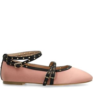 Sacha - Ballerina's - Roze - Satin Look - Met Gespen en Bandjes