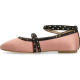 Sacha - Ballerina's - Roze - Satin Look - Met Gespen en Bandjes