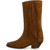 Sacha - Cowboylaarzen - Cognac - Suède - Franjes