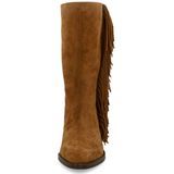 Sacha - Cowboylaarzen - Cognac - Suède - Franjes