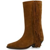 Sacha - Cowboylaarzen - Cognac - Suède - Franjes