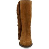 Sacha - Cowboylaarzen - Cognac - Suède - Franjes